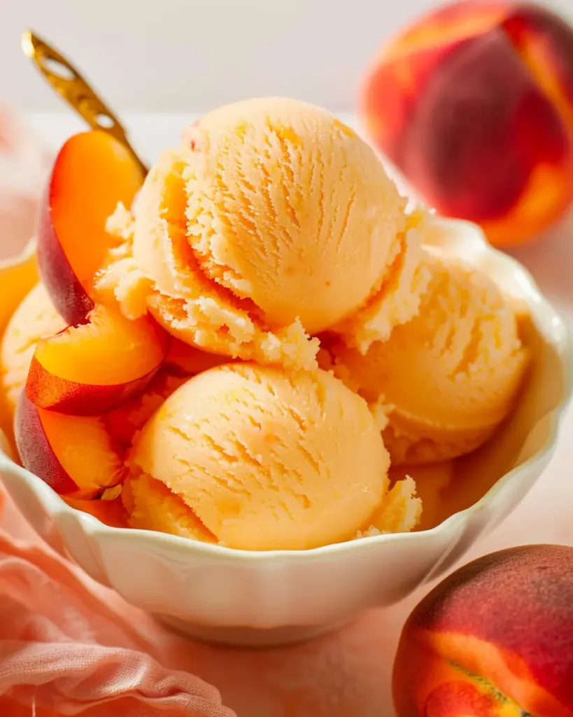 Peach Sorbet A Refreshing and Fruity Summer Treat