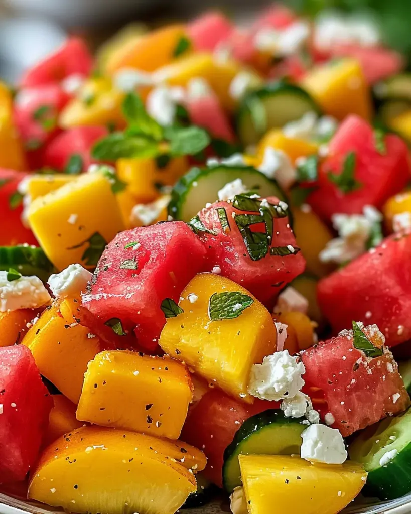 Peach Watermelon Salad Recipe
