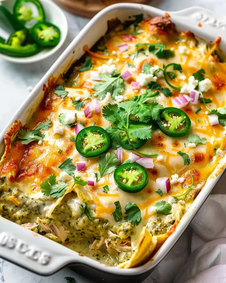 Delicious Salsa Verde Chicken Casserole