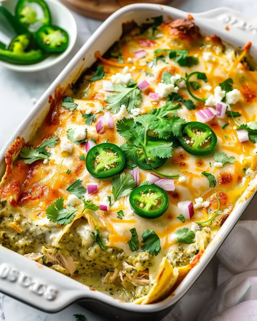 Delicious Salsa Verde Chicken Casserole