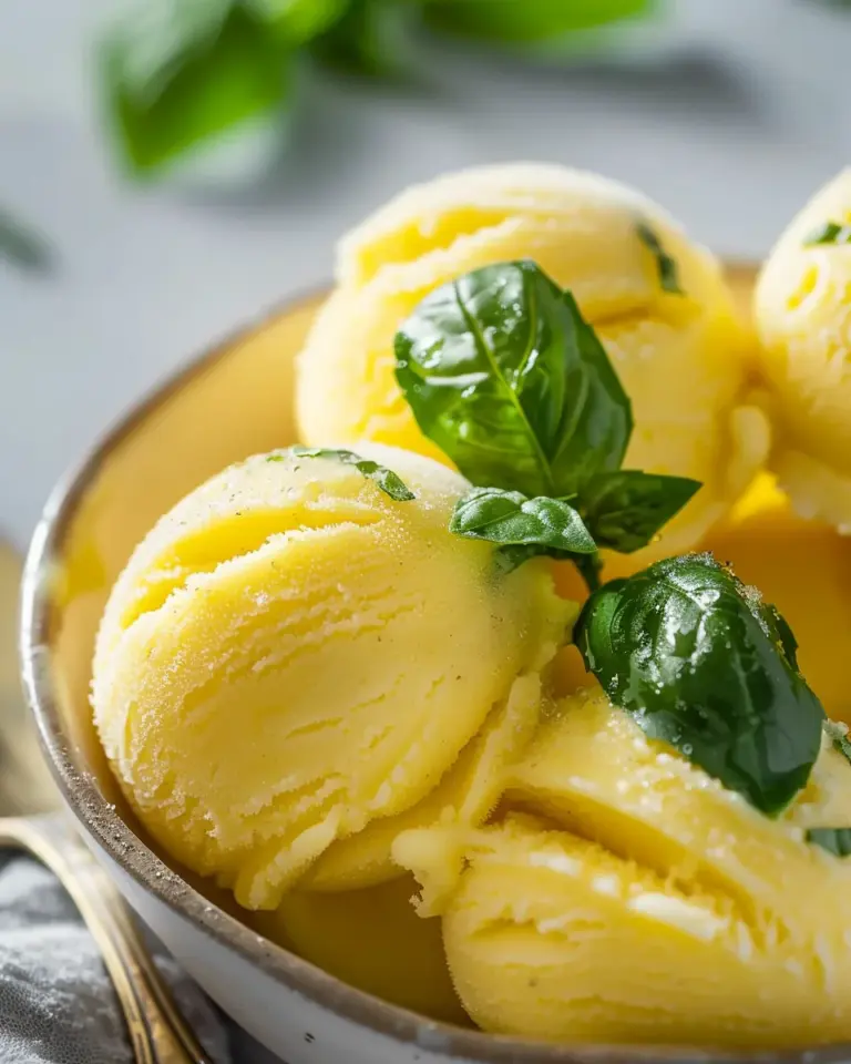 Lemon Basil Sorbet: Refreshing Summer Bliss Awaits!