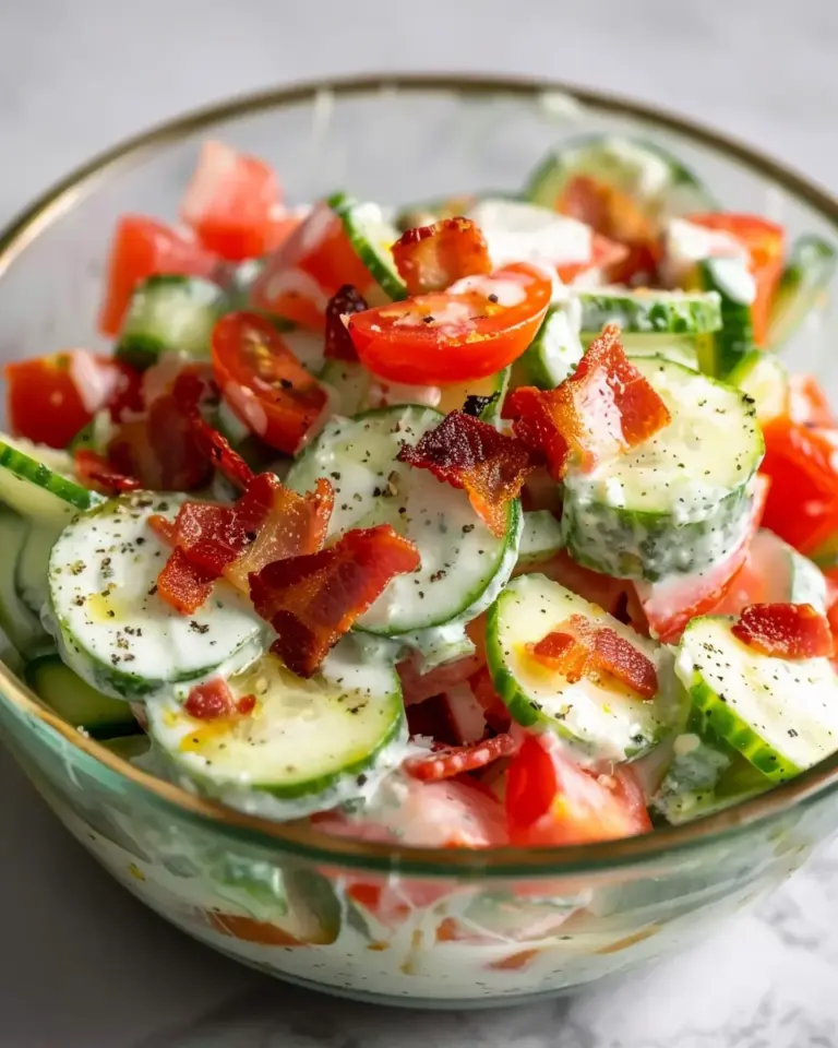 Crunchy Cucumber Salad with Bacon