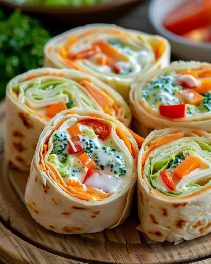 Fresh Vegetable Tortilla Roll Ups