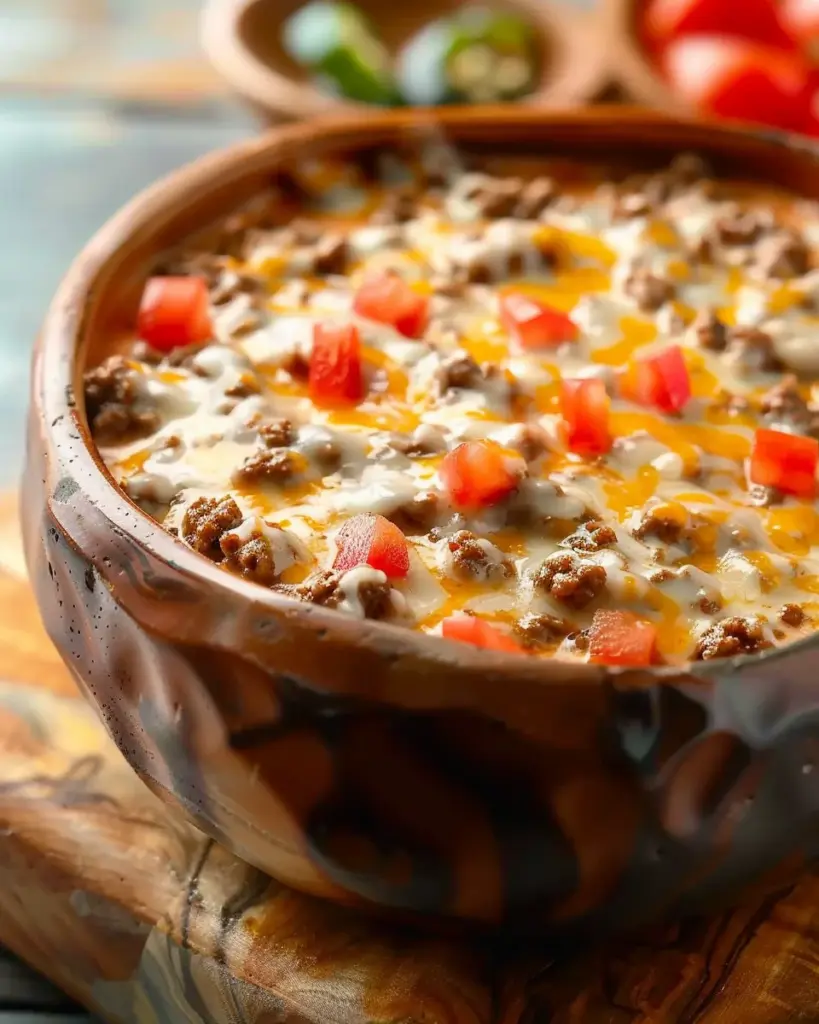 Spicy Rotel Dip with Ground Beef 5 3 3 5