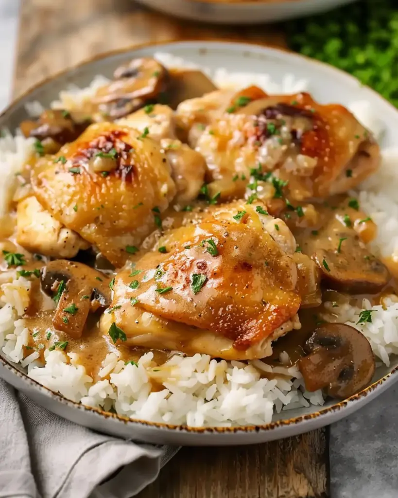Comforting Smothered Chicken and Rice 4 9 1 105