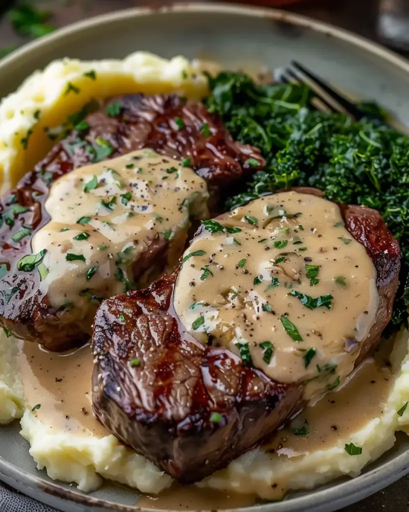 Savory Gaelic Irish Steaks with Whiskey Cream and Colcannon Delight
