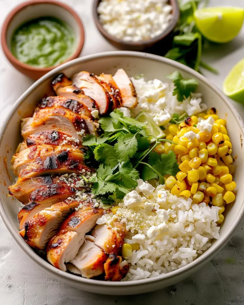 High Protein Street Corn Chicken Bowls Recipe 4 9 1 12