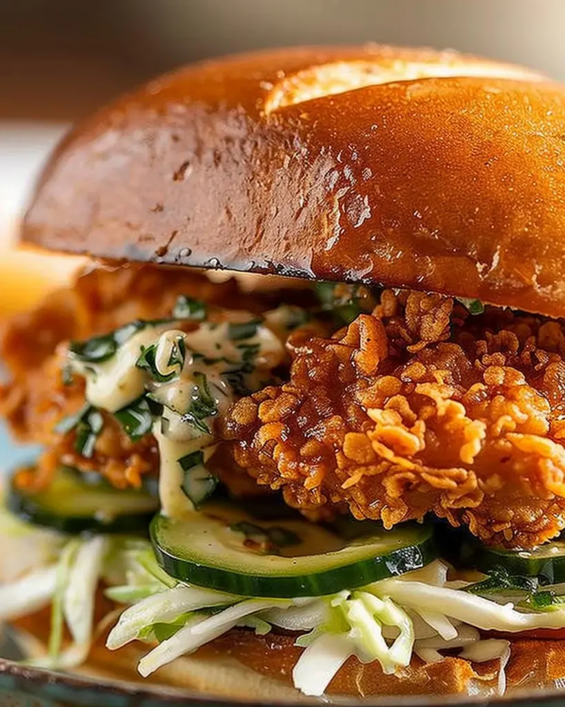 Crispy Cilantro Lime Chicken Sandwich (Air-Fried or Oven Baked) 4 9 1 120