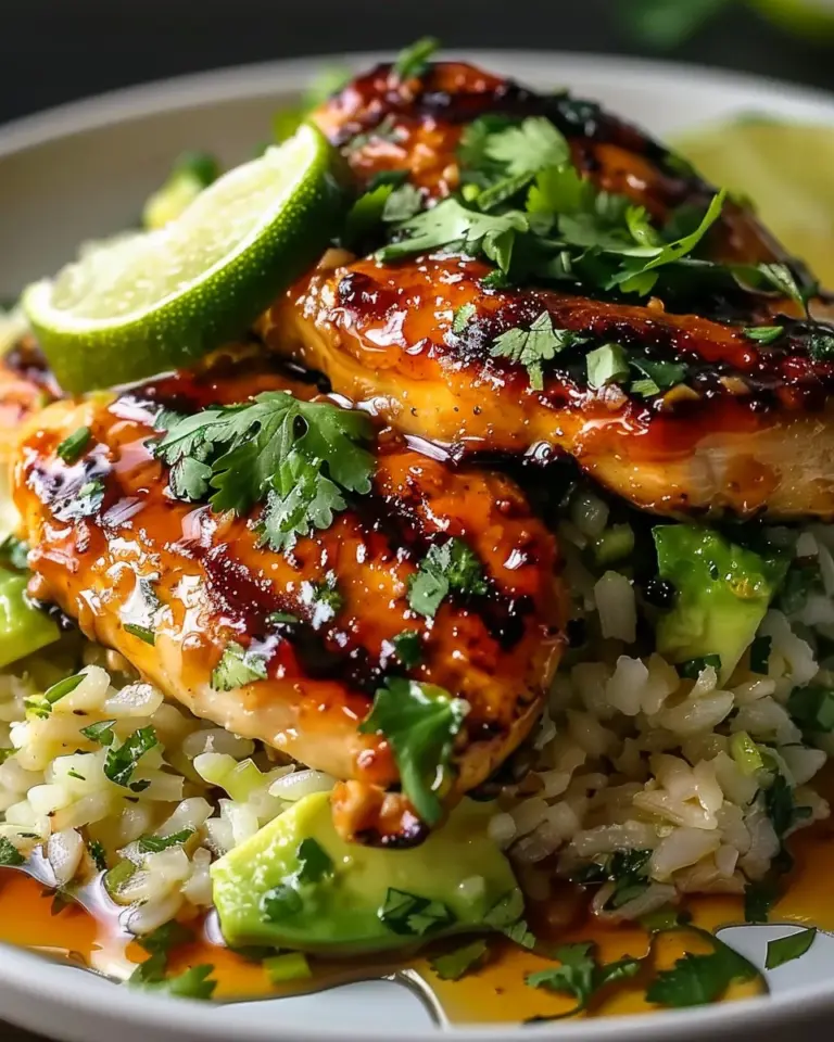 Tangy Honey Lime Chicken & Avocado Rice Stack That Delights