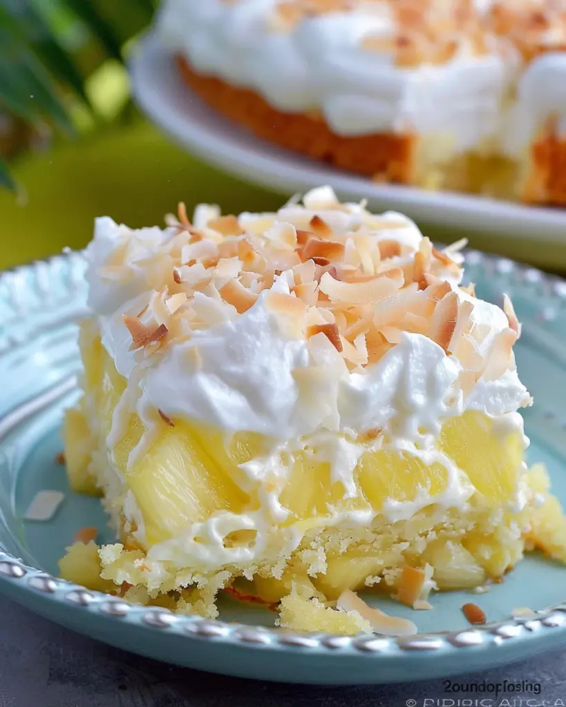 Pineapple Coconut Poke Cake