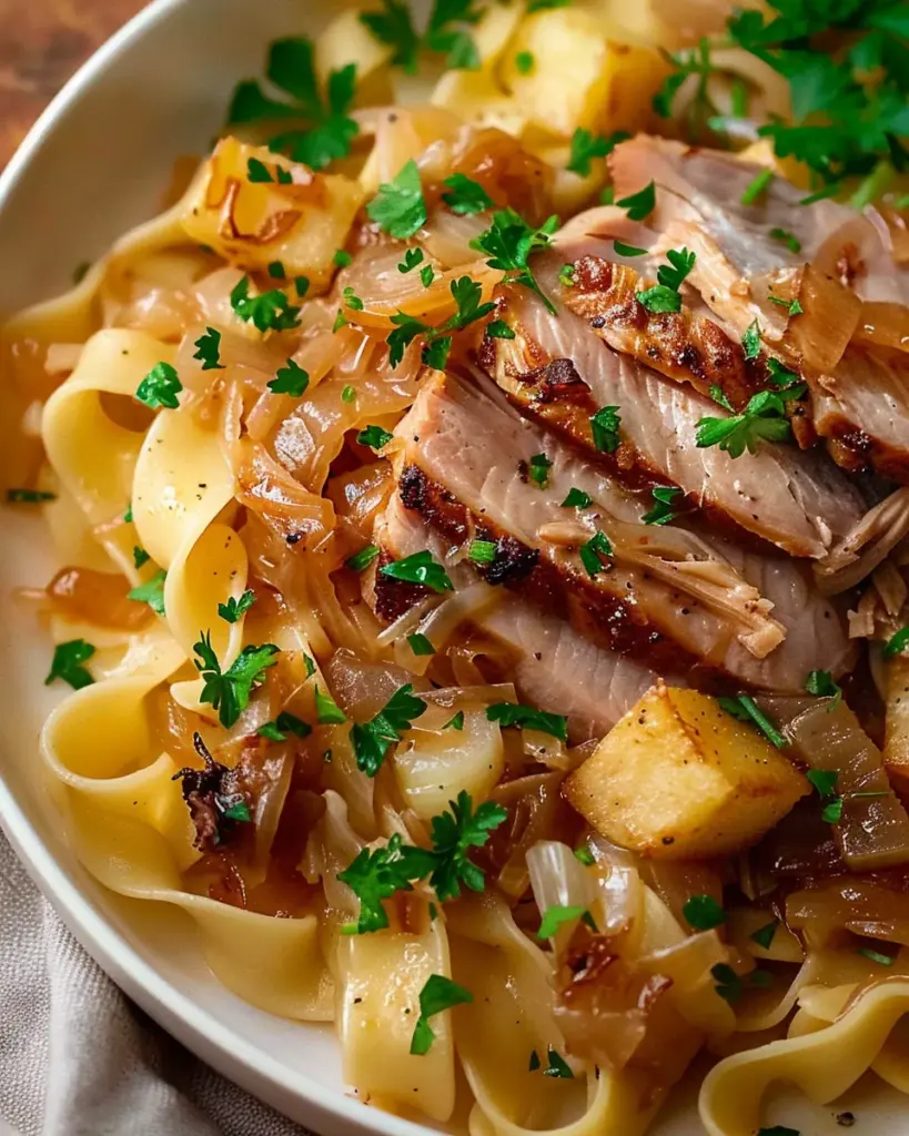 Tender Pork Sauerkraut and Noodles - theamazingfood 4 9 1 87