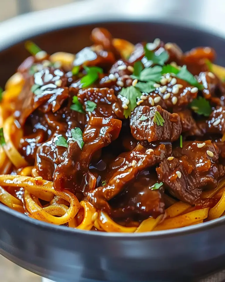 Slow Cooker Korean Beef Noodles Recipe