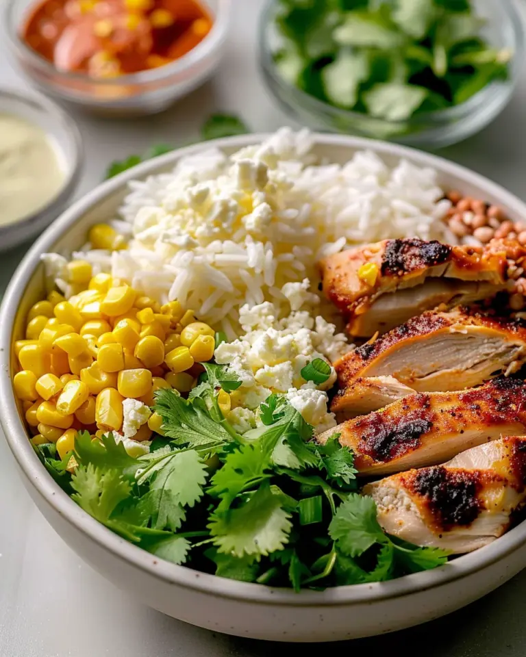 High Protein Street Corn Chicken Bowls Recipe
