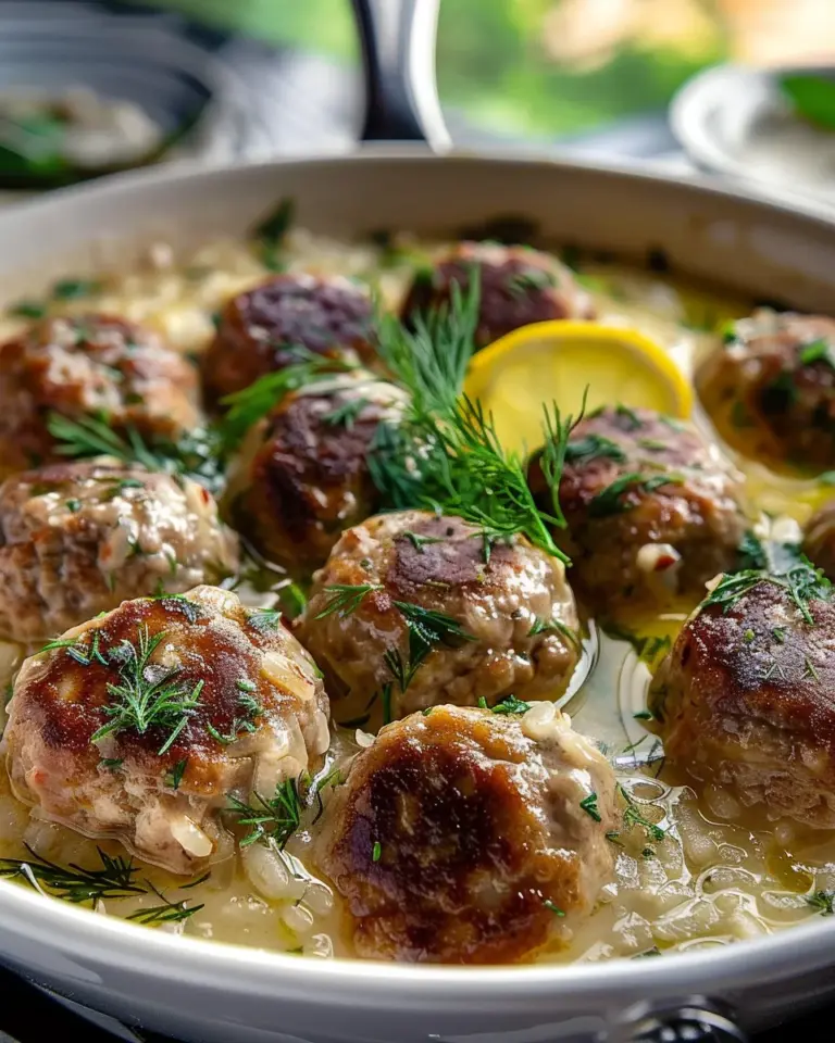 The Softest and Juiciest Greek Meatballs in Lemon Sauce