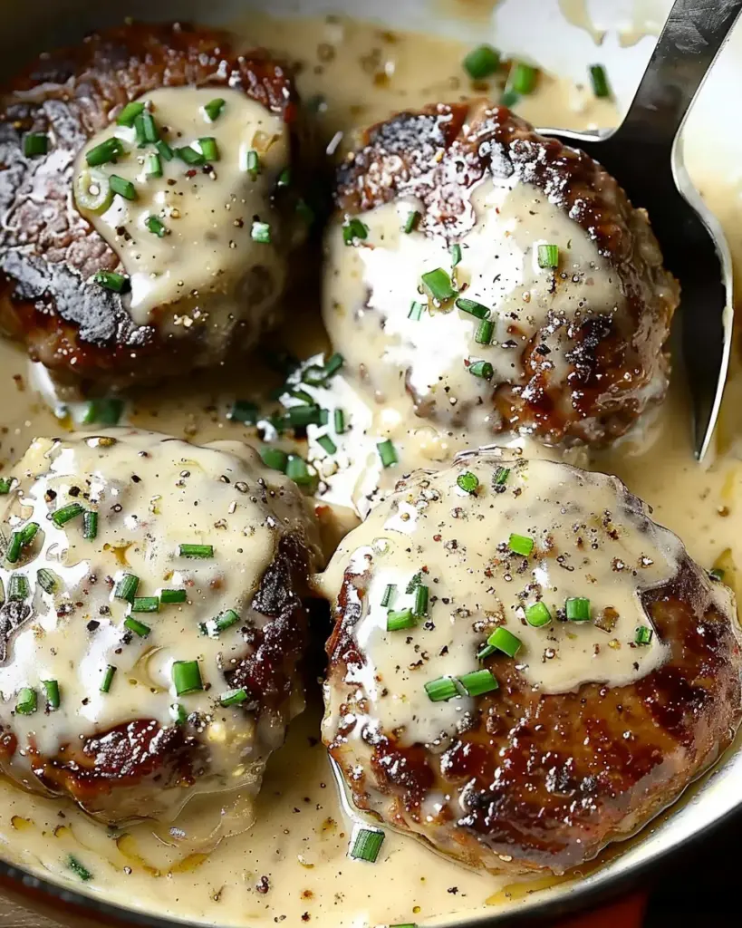 Salisbury Steaks in Horseradish Parmesan Sauce 5 9 2 20