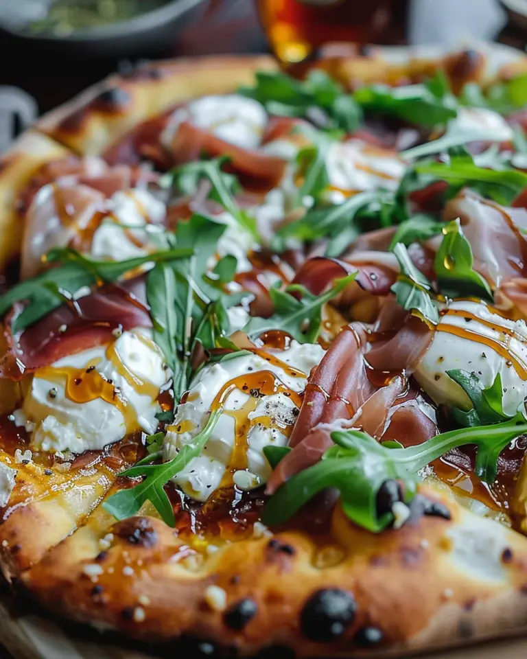 Prosciutto and Honey Burrata Pizza Recipe