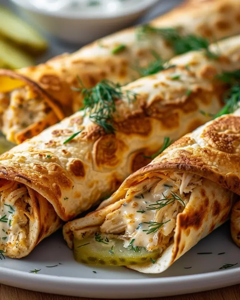 Dill Pickle Ranch Chicken Taquitos