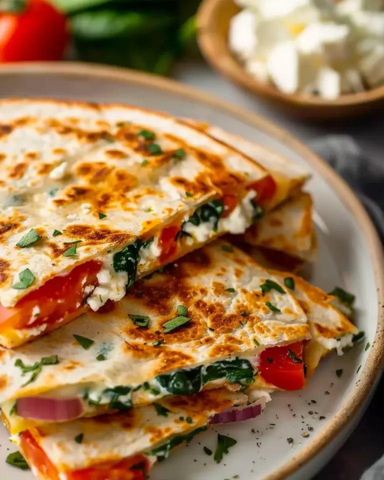 Cheesy Mediterranean Quesadilla