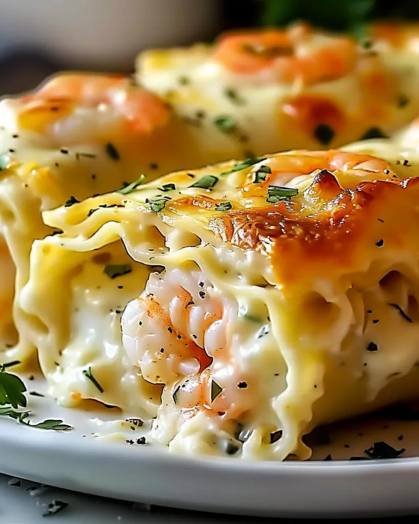 Shrimp & Crab Alfredo Lasagna Roll-Ups: A Cozy Culinary Delight