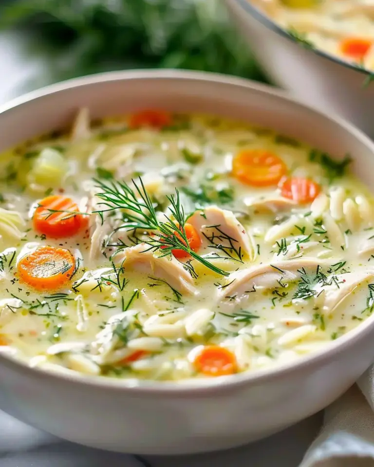 Creamy Greek Lemon Chicken Soup