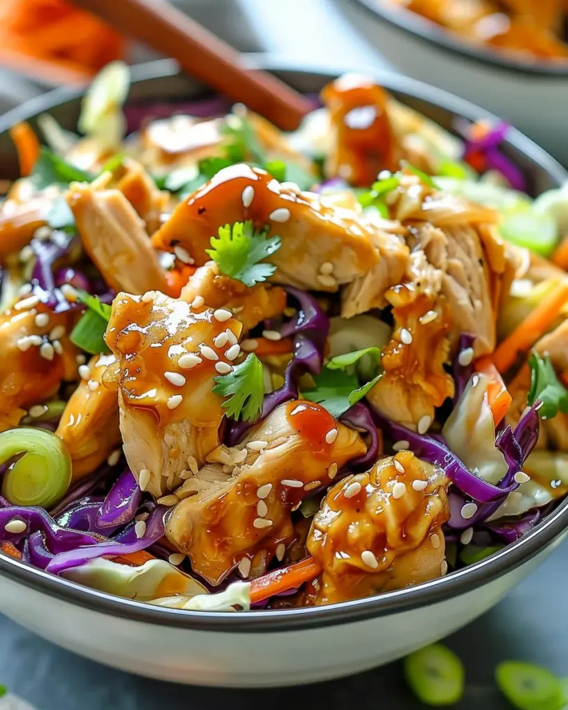 Delicious Egg Roll Bowls with Chicken and Cabbage in 10 Minutes