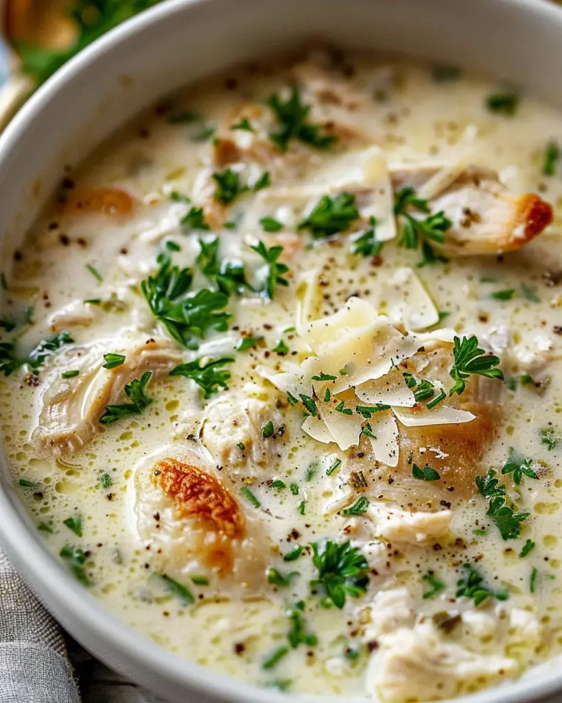 Garlic Parmesan Chicken Soup Recipe: Creamy, Protein-Packed Comfort Food 6 9 2 89