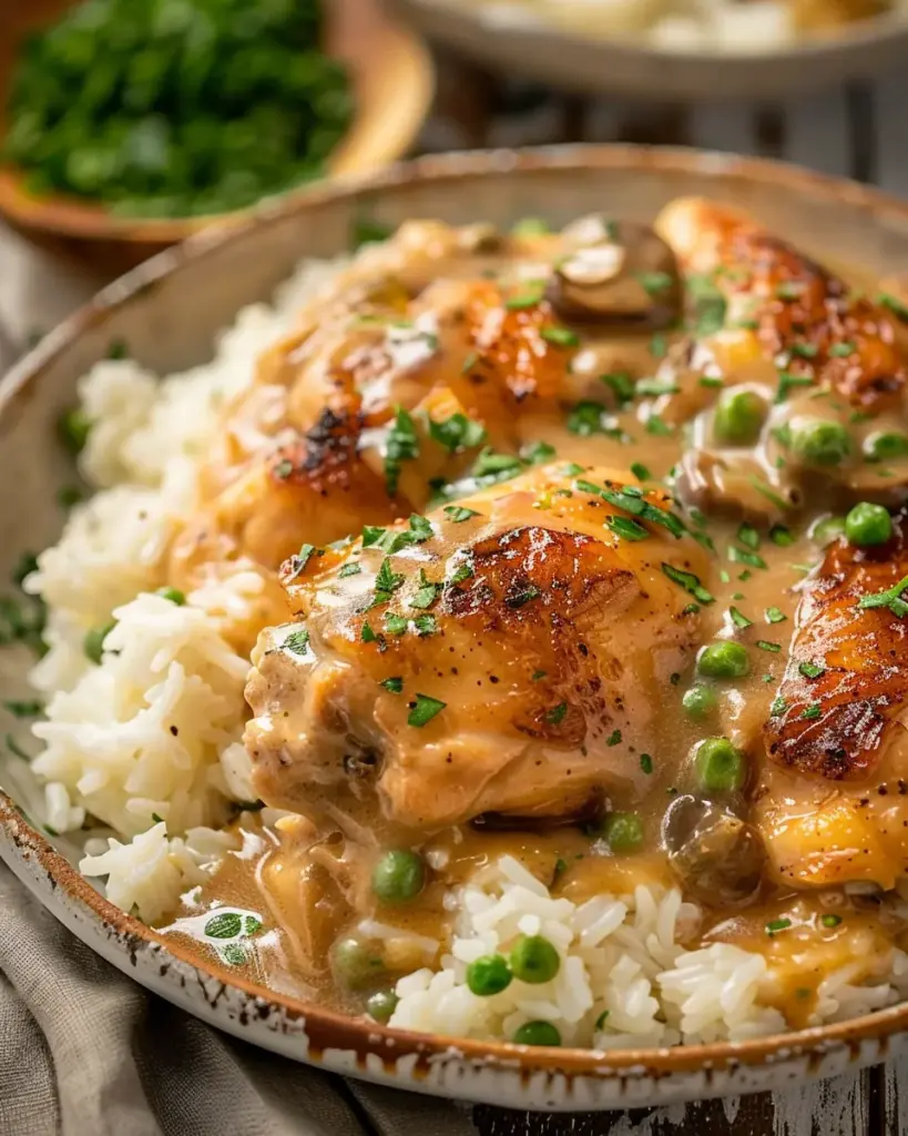 Comforting Smothered Chicken and Rice 5 9 2 96