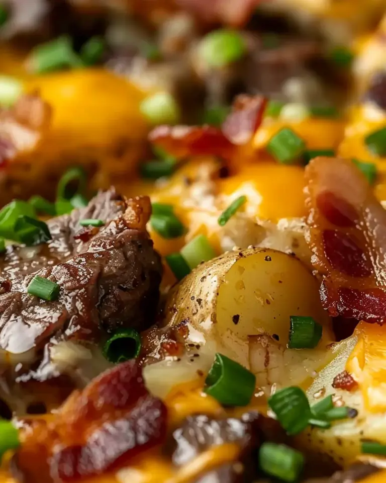 Loaded Steak and Potato Bake