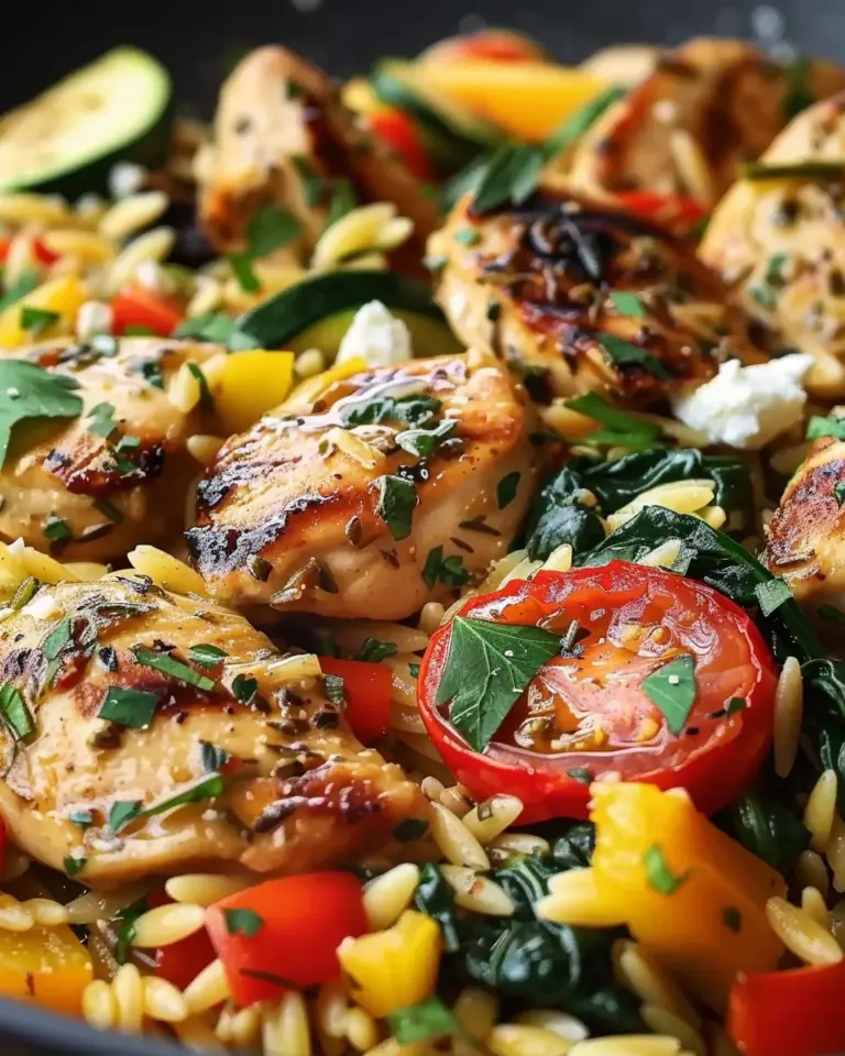 High Protein Chicken Orzo