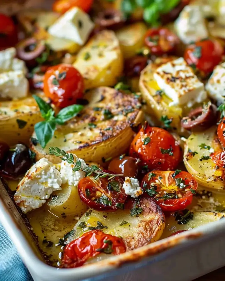Baked Feta Potatoes (Easy Mediterranean One-Pan Recipe)