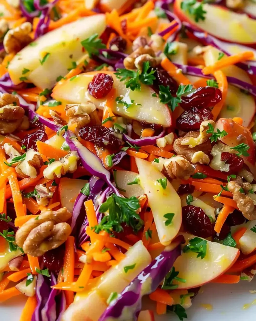 Crunchy Apple Carrot Salad with Creamy Citrus Dressing