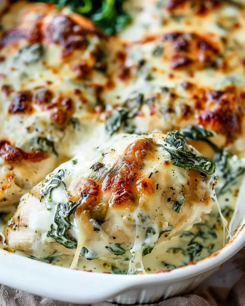 The Perfect Spinach and Artichoke Chicken Bake